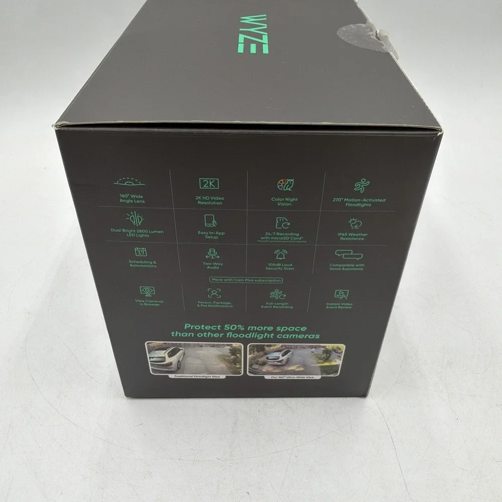 Wyze Cam Floodlight V2 Motion-Activated 2K HD Color Night Vision Camera